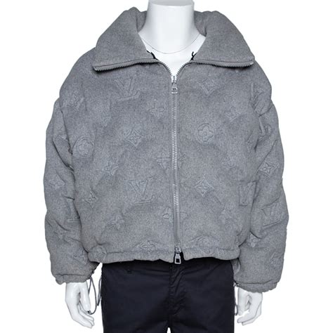 lv puffer coat|louis vuitton grey puffer jacket.